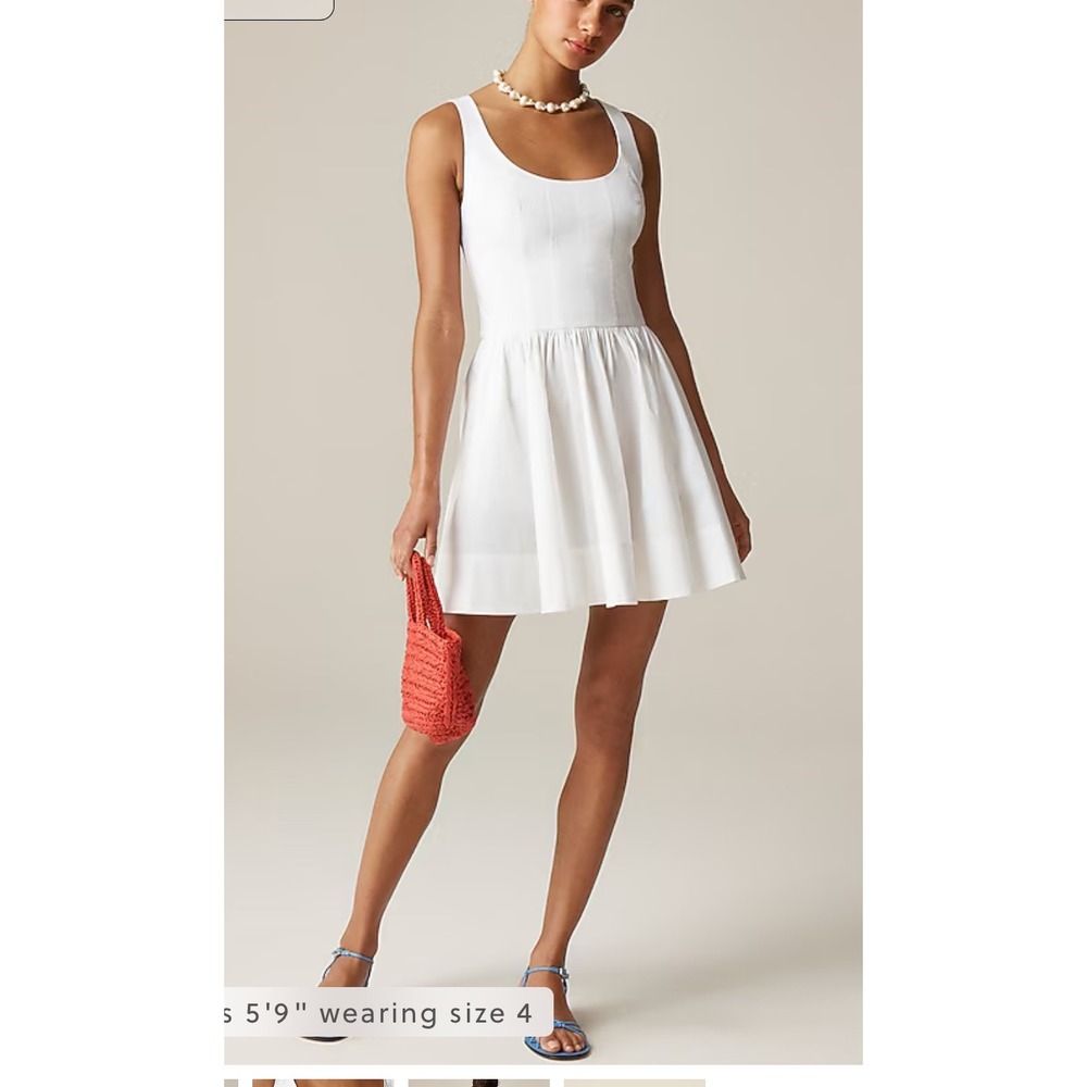 J.crew Fit-and-flare mini dress minimalist coquette corset 90s money sz T8